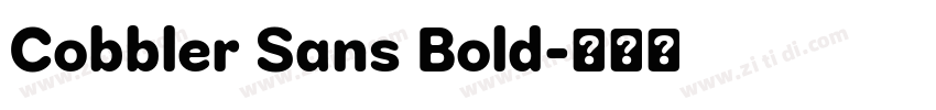 Cobbler Sans Bold字体转换